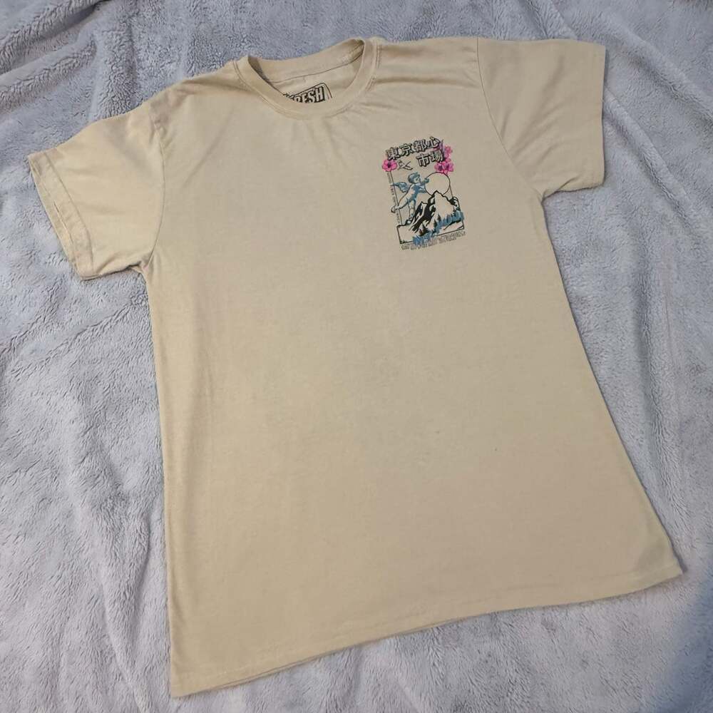 Men's Mt. Fuji Japanese Cherry Blossom Short Sleeve Tee